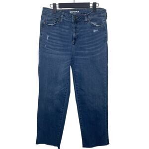 Sonoma Womens Pants Size 8 Petite Straight Crop Medium Wash Denim Casual Jeans